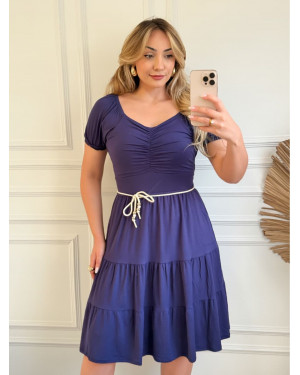 Vestido Feminino Midi em Viscolycra com Forro | Moda Evangelica